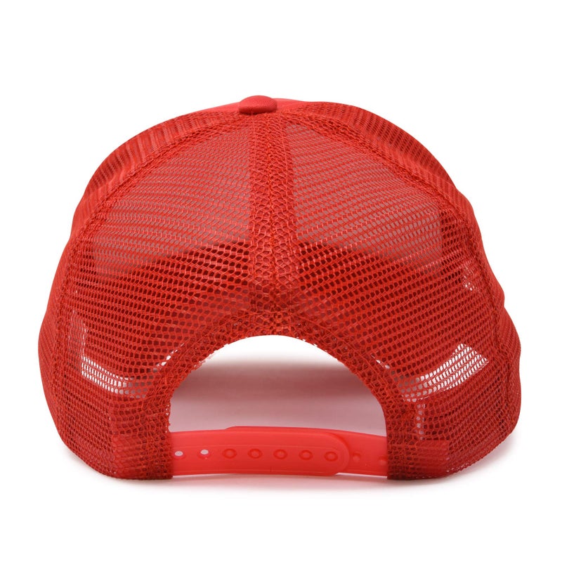 Dalix Blank Hat Summer Mesh Cap in Red Trucker Hat - Image 5
